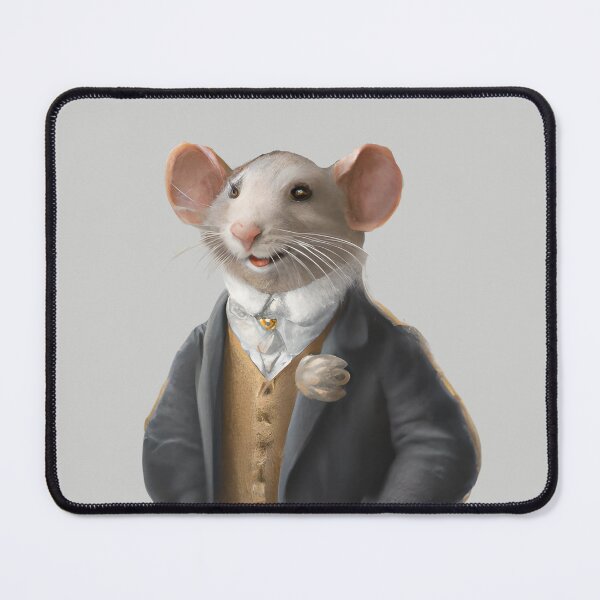 Item preview, Sir mouse, old masters animal portrait, dapper mouse, funny mouse illustration, mouse art, mouse sketch, watercolor mouse, nursery animal art designed and sold by Artsareus.