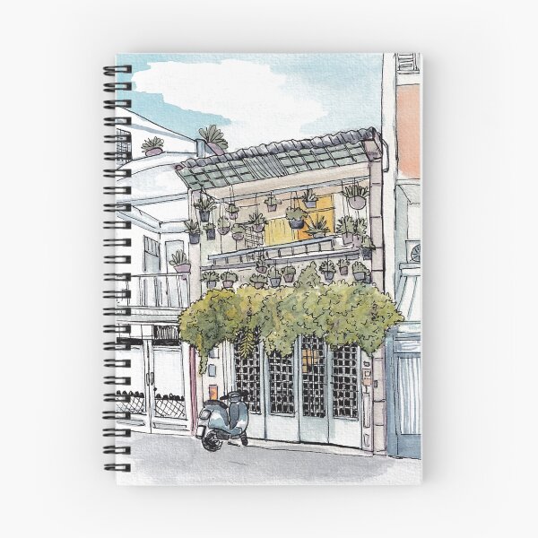 Item preview, Tinyhouse Saigon (Ho Chi Minh City) Vietnam Watercolor Illustration designed and sold by Wall-Art-Sketch.