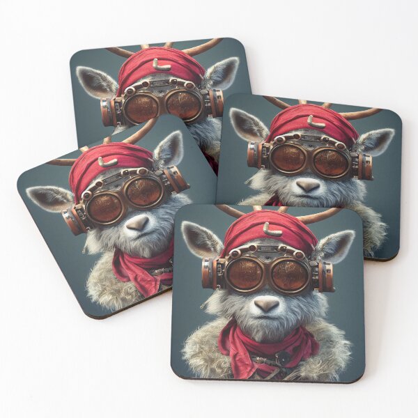 Item preview, Cyberpunk Pirate Reindeer designed and sold by MimozaStudio.