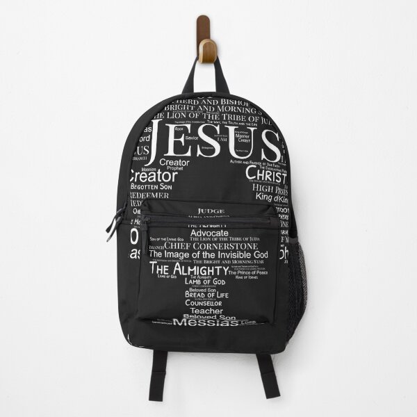 Item preview, All the Names of Jesus - Christian, Faith, Bible Verses Scriptures, The Name Above All Names - Genesis, Revelations, Colossians, John 3:16, Matthew 16:16, Isaiah 40:2 - The Holy Church Black designed and sold by zicutza.
