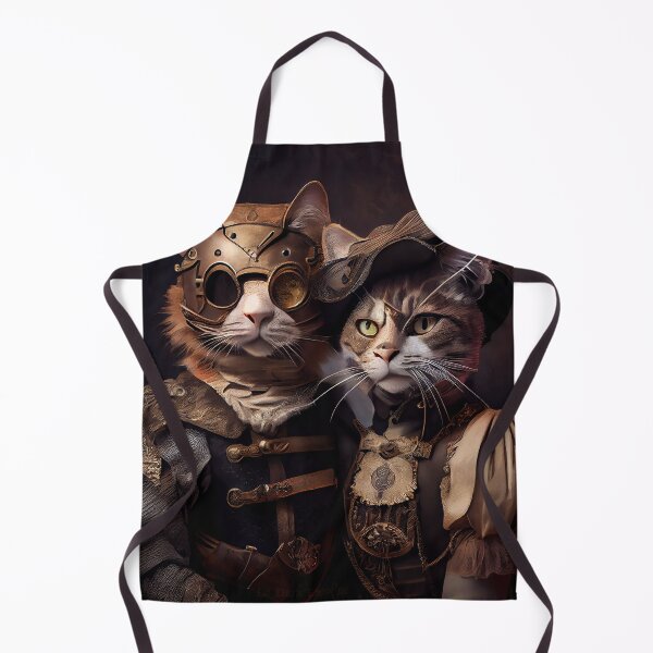 Item preview, Beautiful couple of Steampunk cats cat love animal pet fantasy designed and sold by ladarkepoque.