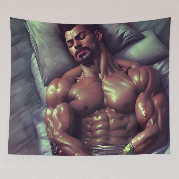 Item preview, Warrior Hunk Sleeping designed and sold by withdiamonds.