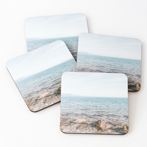 Item preview, Sea Waves Rocky Beach Print, Antibes Beach, French Riviera Beach, Summer Sea Waves, Cote D'Azur Beach Print, Ocean Print designed and sold by radub85.