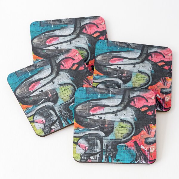 Item preview, Colorful street art, graffiti urban art texture wallpaper designed and sold by patterncrow.