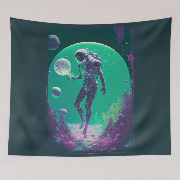 Item preview, Astronauta bioluminiscente designed and sold by vancrews.