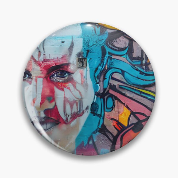 Item preview, Colorful street art, graffiti urban art texture wallpaper designed and sold by patterncrow.