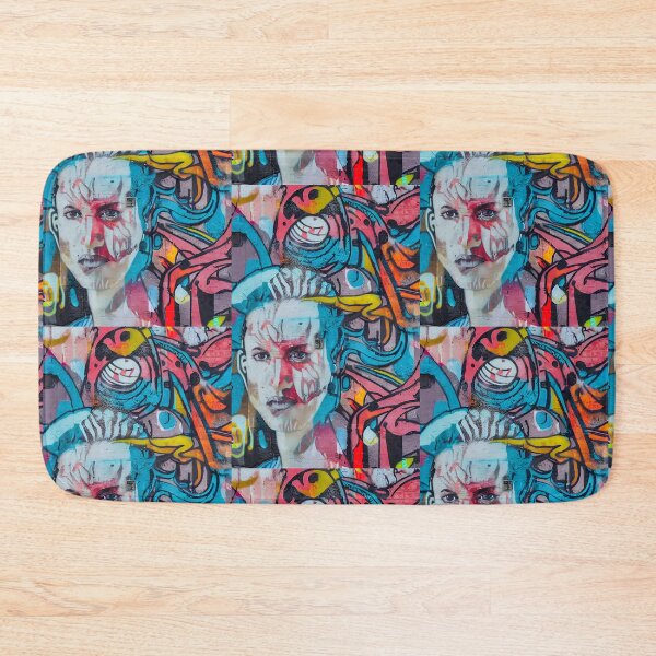 Item preview, Colorful street art, graffiti urban art texture wallpaper designed and sold by patterncrow.
