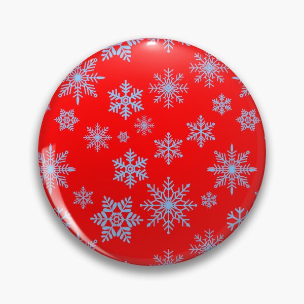 Item preview, Blue Winter Snowflake Pattern - Merry Christmas Holiday - Red Background designed and sold by TheKnightWriter.