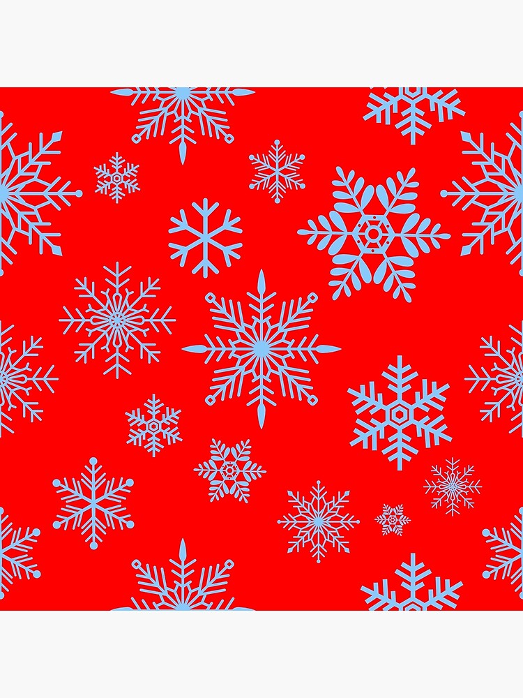 Merry Christmas red wrapping paper background with snowflakes