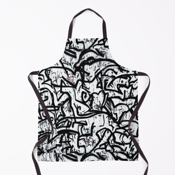 Item preview, Black and white graffiti street art tags wallpaper designed and sold by patterncrow.