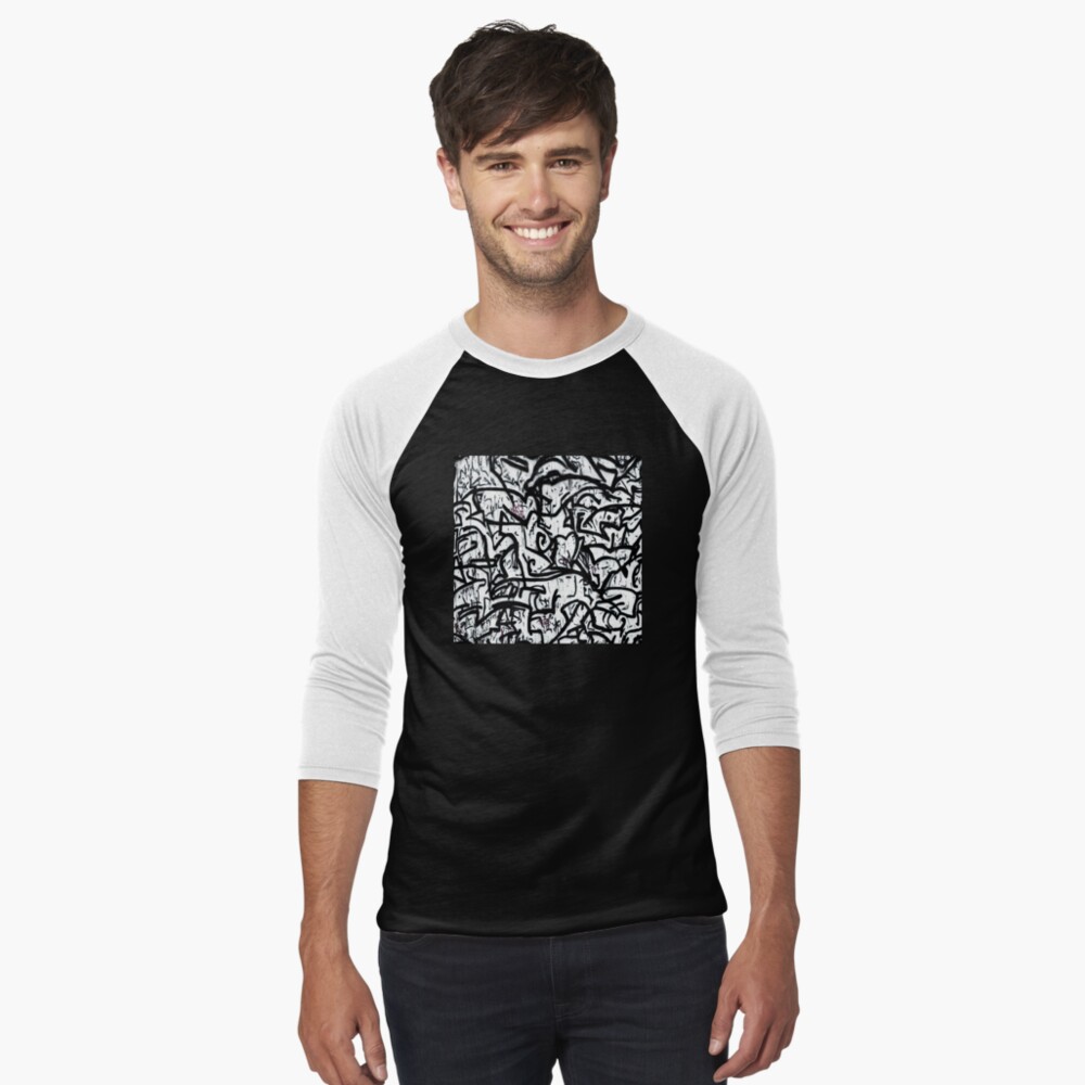 Item preview, Baseball ¾ Sleeve T-Shirt designed and sold by patterncrow.