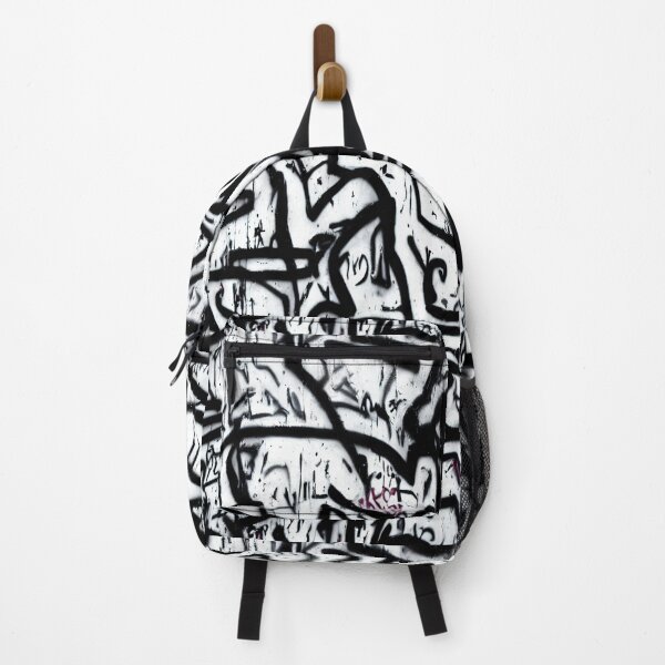 Item preview, Black and white graffiti street art tags wallpaper designed and sold by patterncrow.