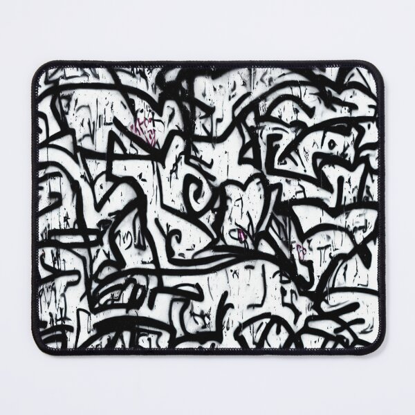 Item preview, Black and white graffiti street art tags wallpaper designed and sold by patterncrow.