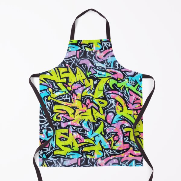Item preview, Colorful graffiti street art tags wallpaper designed and sold by patterncrow.