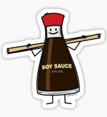 Soy Sauce Bottle condiment Asian chopsticks Sticker