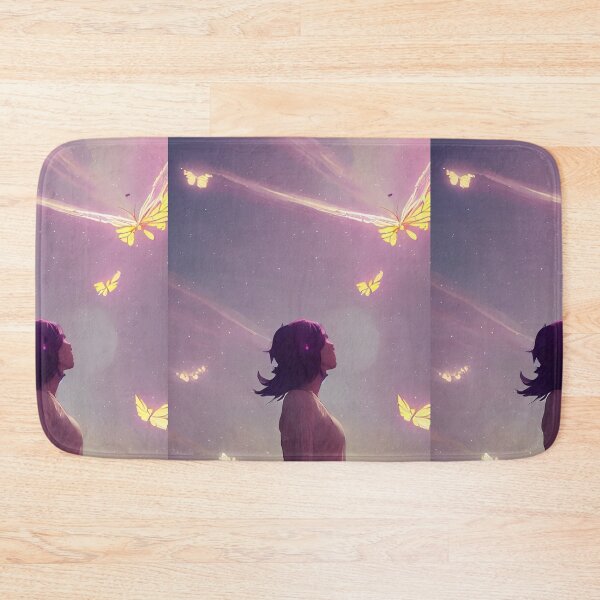 Item preview, Cute Anime Girl Butterflies Lights Sky Landscape designed and sold by Trendy-Now.
