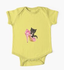 Cute Kitten with Shoe One Piece - Short Sleeve