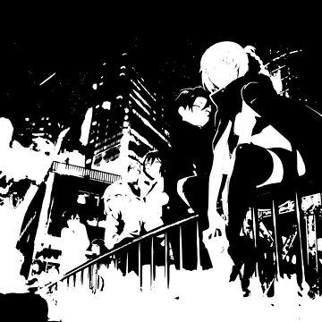 COTN1 Nazuna Nanakusa x Kou Yamori Call of the Night / Yofukashi no Uta  Couple Wallpaper Simple Black and White Silhouette Vampire Anime Girls  Characters x Animangapoi August 2023 Poster for Sale