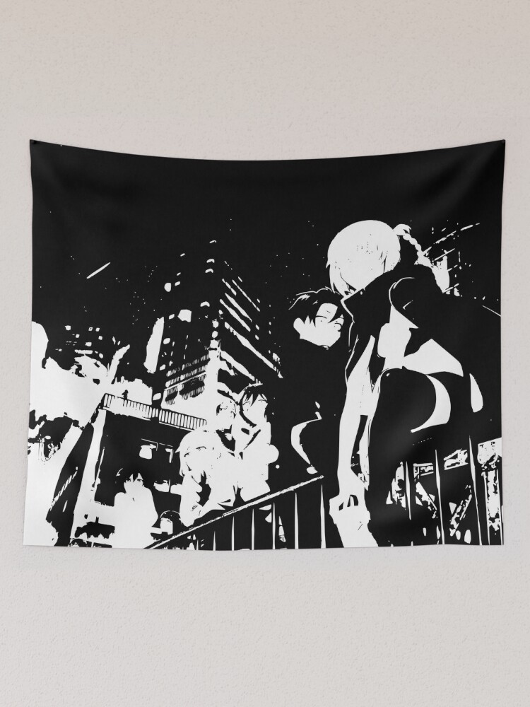 COTN1 Nazuna Nanakusa x Kou Yamori Call of the Night / Yofukashi no Uta  Couple Wallpaper Simple Black and White Silhouette Vampire Anime Girls  Characters x Animangapoi August 2023 Poster for Sale