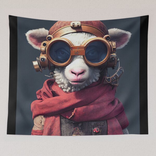 Item preview, Pirate Cyberpunk Sheep - Anthropomorphic designed and sold by MimozaStudio.