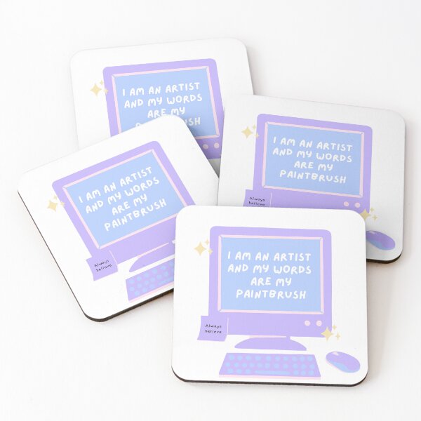 Item preview, I am an artist and my words are my paintbrush. Cute affirmation design for writers. designed and sold by CreativeStrand.