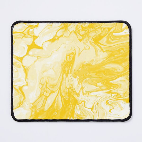 Aperçu de l'œuvre Vivid Yellow Palette 1 Marble Fluid Art créée et vendue par Janzay.