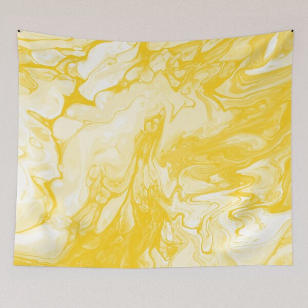 Item preview, Vivid Yellow Palette 1 Marble Fluid Art designed and sold by Janzay.
