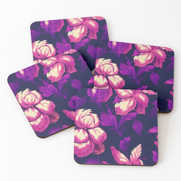 Item preview, Florally Pink on Purple designed and sold by Patternifico.