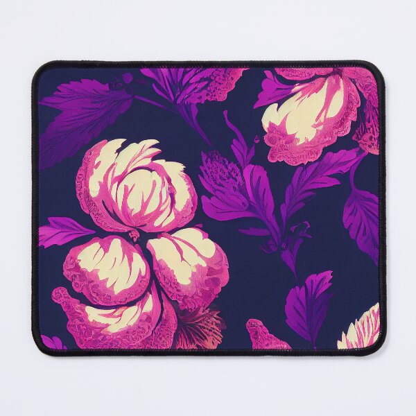 Item preview, Florally Pink on Purple designed and sold by Patternifico.