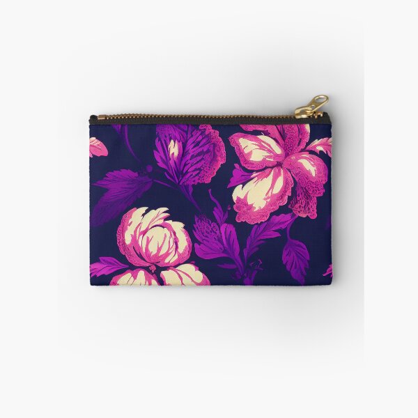 Item preview, Florally Pink on Purple designed and sold by Patternifico.