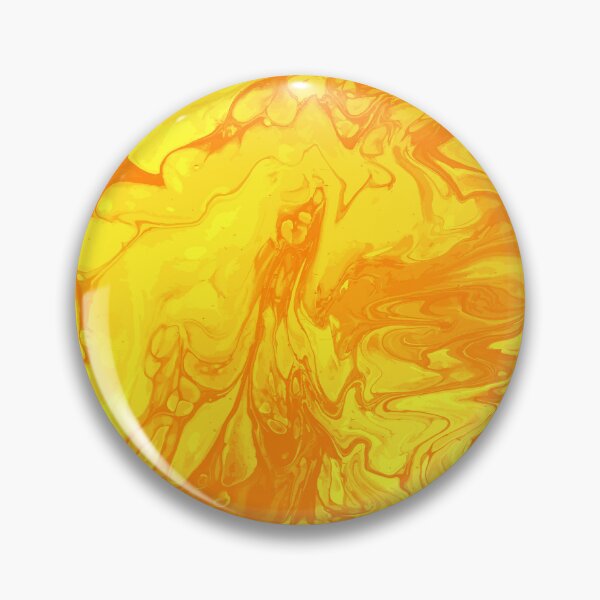 Aperçu de l'œuvre Vivid Yellow Palette 3 Marble Fluid Art créée et vendue par Janzay.