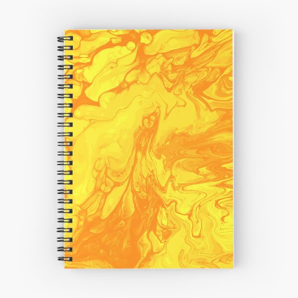 Aperçu de l'œuvre Vivid Yellow Palette 3 Marble Fluid Art créée et vendue par Janzay.