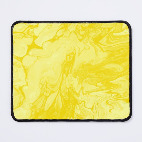 Aperçu de l'œuvre Vivid Yellow Palette 4 Marble Fluid Art créée et vendue par Janzay.