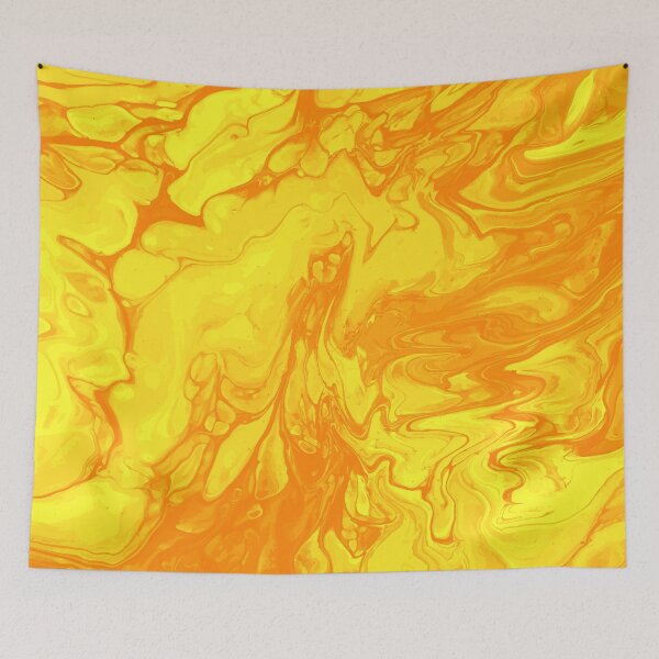 Item preview, Vivid Yellow Palette 3 Marble Fluid  Art  designed and sold by Janzay.