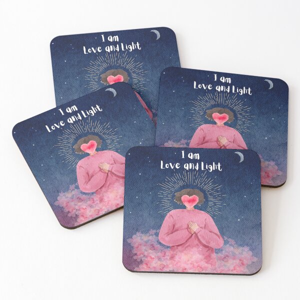 Item preview, I AM LOVE & LIGHT | affirmation | spiritual | meditation | mystical | yoga designed and sold by soulupdesign.