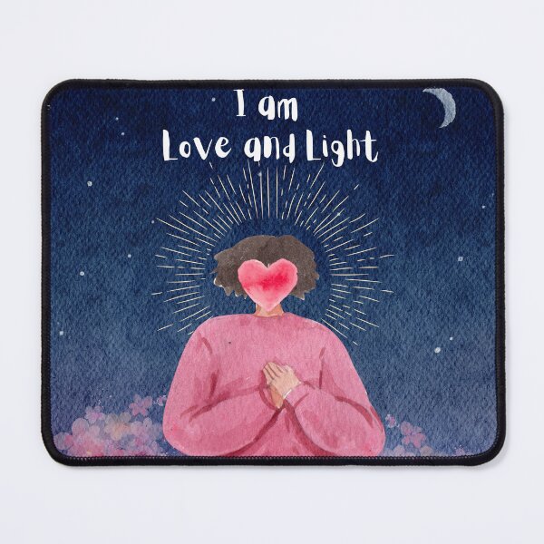 Item preview, I AM LOVE & LIGHT | affirmation | spiritual | meditation | mystical | yoga designed and sold by soulupdesign.