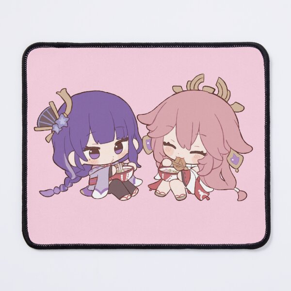 Item preview, Raiden Yae Miko ramen Chibi Kawaii Genshin Impact designed and sold by Sara2806.