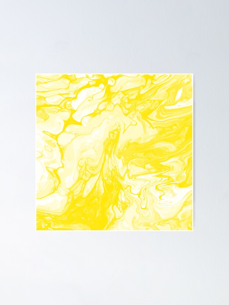 Imagen 1 de 3, Póster con la obra Vivid Yellow Palette 5 Marble Fluid Art , diseñada y vendida por Janzay.