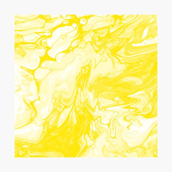 Aperçu de l'œuvre Vivid Yellow Palette 5 Marble Fluid Art créée et vendue par Janzay.