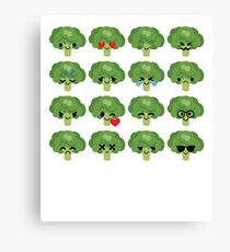 Broccoli Emoji Canvas Print