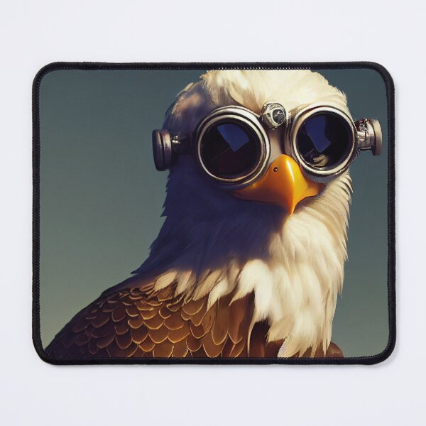 Item preview, Cyberpunk Pirate Bald Eagle designed and sold by MimozaStudio.