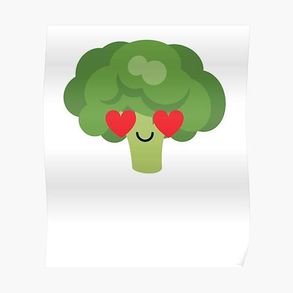 "Broccoli Emoji " Poster for Sale by HippoEmo Redbubble