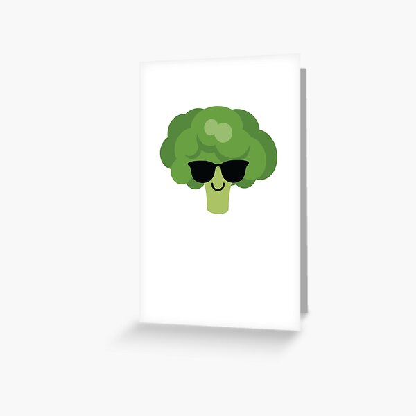 Broccoli Emoji Greeting Card