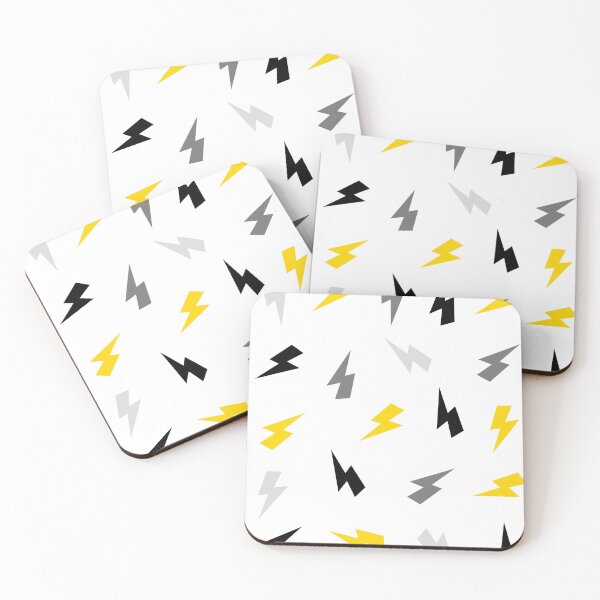 Item preview, Yellow, Grey and Black Lightning, Thunder Bolts Pattern designed and sold by OneThreeSix.
