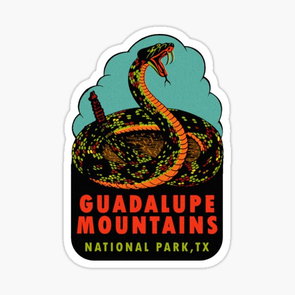 Item preview, Guadalupe Mountains National Park Vintage Travel Decal designed and sold by hilda74.