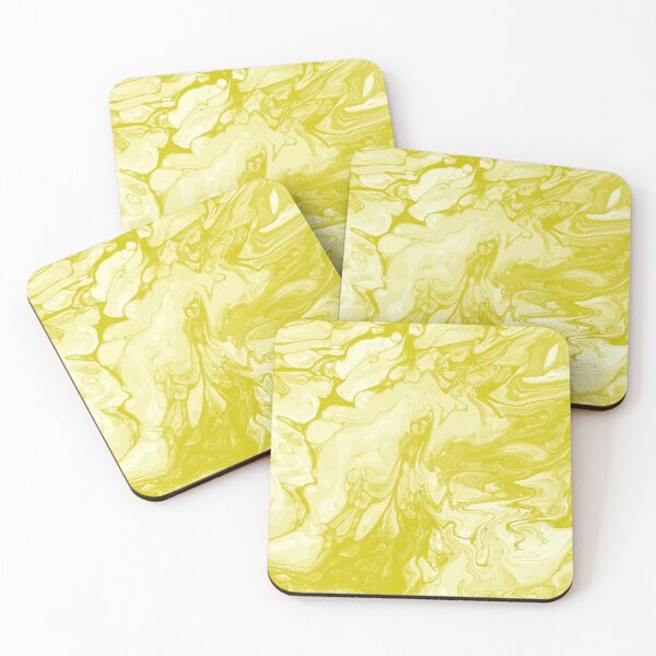 Artikelvorschau, Vivid Yellow Palette 7 Marble Fluid  Art  entworfen und verkauft von Janzay.