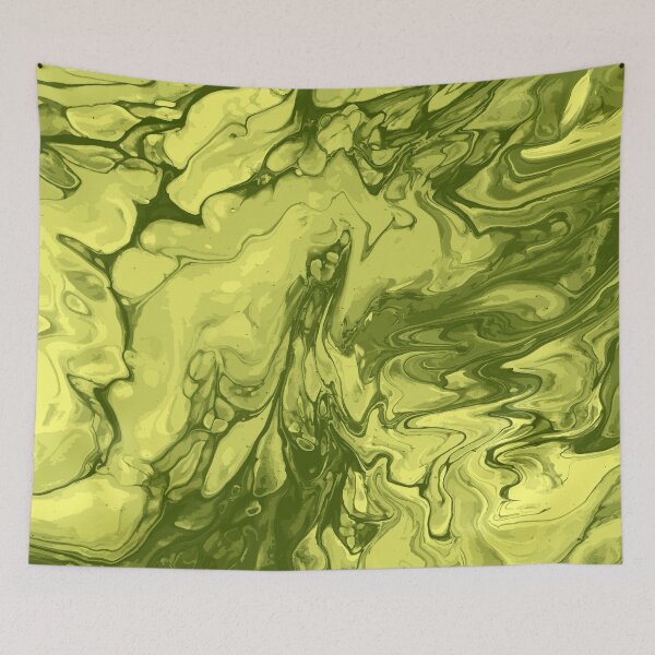 Artikelvorschau, Vivid Yellow Palette 8 Marble Fluid Art entworfen und verkauft von Janzay.