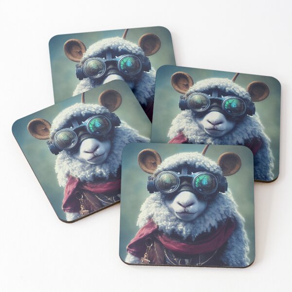Item preview, Cyberpunk Sheep Anthropomorphic Character designed and sold by MimozaStudio.