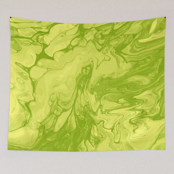 Aperçu de l'œuvre Vivid Yellow Palette 9 Marble Fluid Art créée et vendue par Janzay.