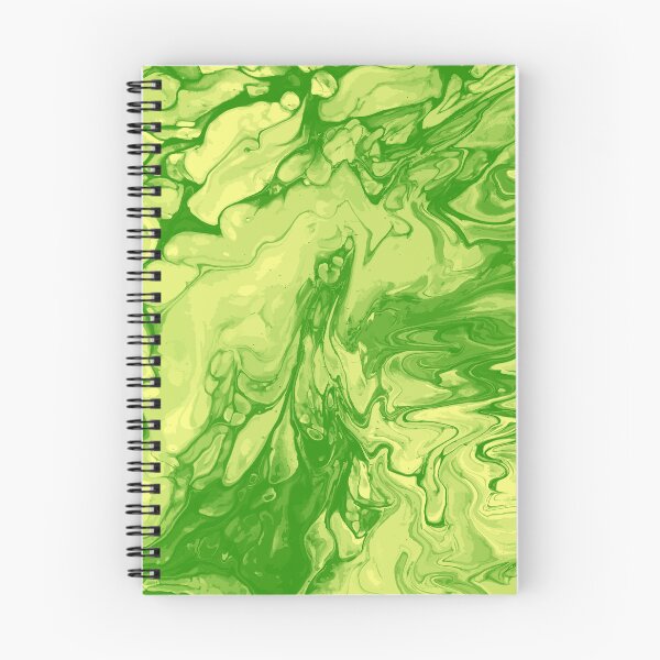 Aperçu de l'œuvre Vivid Green Palette 2 Marble Fluid Art créée et vendue par Janzay.